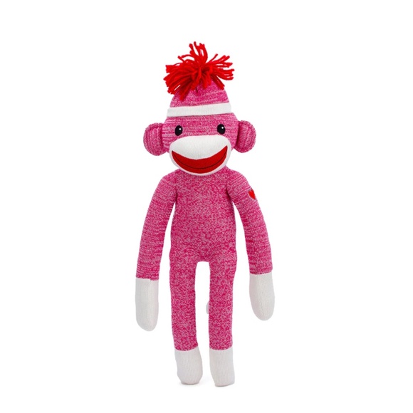Plushland Other - NEW Plushland Sock Monkey 20" Pink